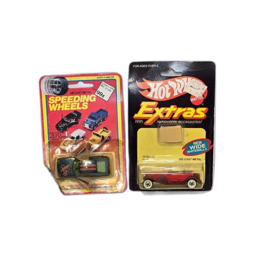 Vintage Hot Wheels Extras & Speeding Wheels Lot | 1:64 Scale | 1980s Carded Cars